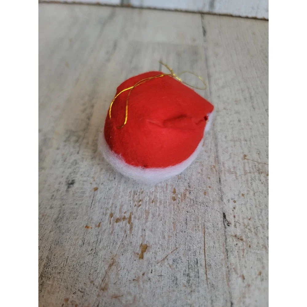 Mini vintage paper mache Santa Claus face unique ornament Xmas home decor